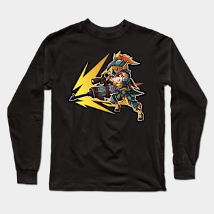 Monster Hunter World Chibi Heavybowgun Long Sleeve T-Shirt